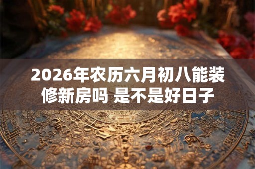 2026年农历六月初八能装修新房吗 是不是好日子