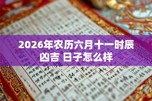 2026年农历六月十一时辰凶吉 日子怎么样 2026年农历六月十一时辰凶吉 日子怎么样