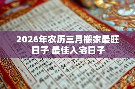 2026年农历三月搬家最旺日子 最佳入宅日子 2026年农历三月搬家最旺日子 最佳入宅日子