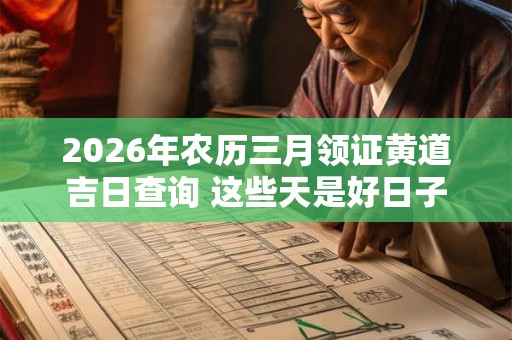 2026年农历三月领证黄道吉日查询 这些天是好日子 2026年农历三月领证黄道吉日查询 这些天是好日子