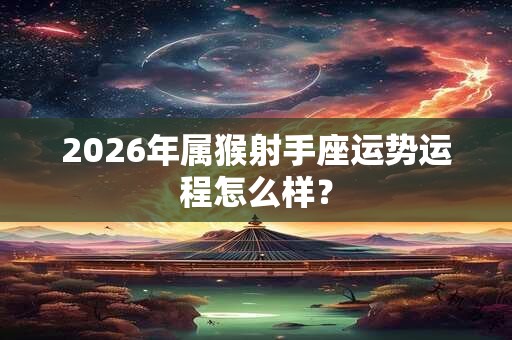 2026年属猴射手座运势运程怎么样？