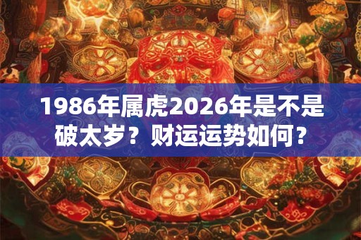 1986年属虎2026年是不是破太岁？财运运势如何？