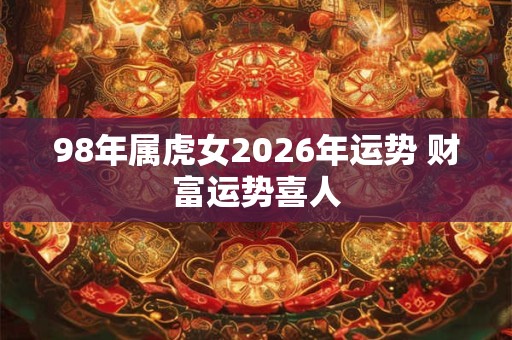 98年属虎女2026年运势 财富运势喜人