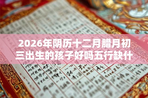 2026年阴历十二月腊月初三出生的孩子好吗五行缺什么 2026年阴历十二月腊月初三出生的孩子好吗五行缺什么