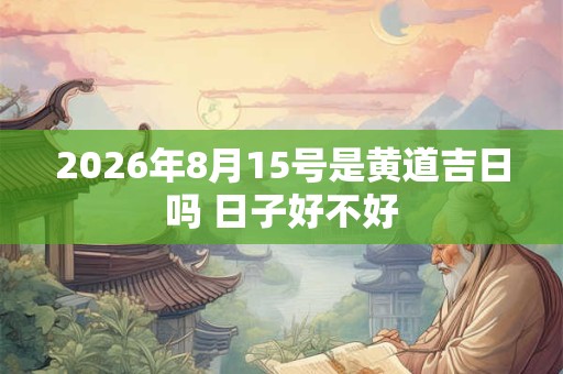 2026年8月15号是黄道吉日吗 日子好不好
