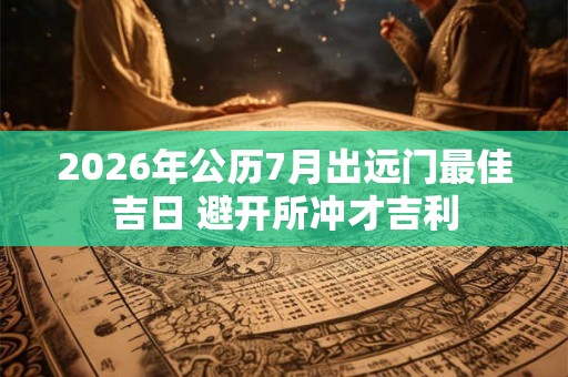 2026年公历7月出远门最佳吉日 避开所冲才吉利