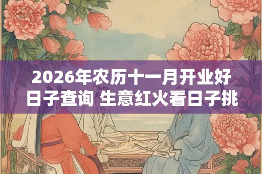 2026年农历十一月开业好日子查询 生意红火看日子挑选