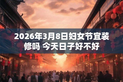 2026年3月8日妇女节宜装修吗 今天日子好不好