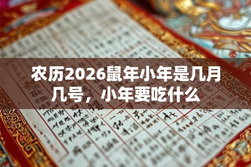 农历2026鼠年小年是几月几号，小年要吃什么