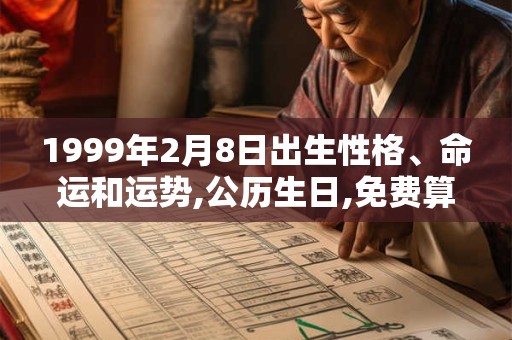 1999年2月8日出生性格、命运和运势,公历生日,免费算命 1999年2月8日出生性格、命运和运势,公历生日,免费算命