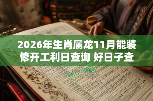 2026年生肖属龙11月能装修开工利日查询 好日子查询 2026年生肖属龙11月能装修开工利日查询 好日子查询