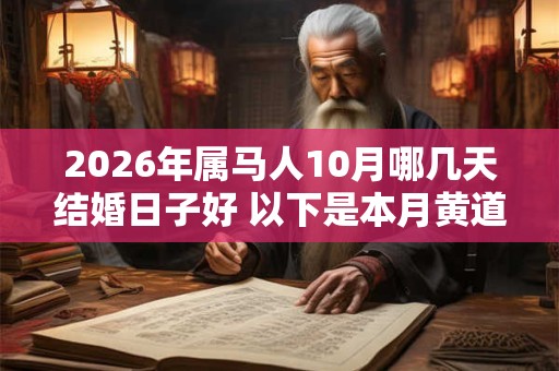 2026年属马人10月哪几天结婚日子好 以下是本月黄道吉日 2026年属马人10月哪几天结婚日子好 以下是本月黄道吉日