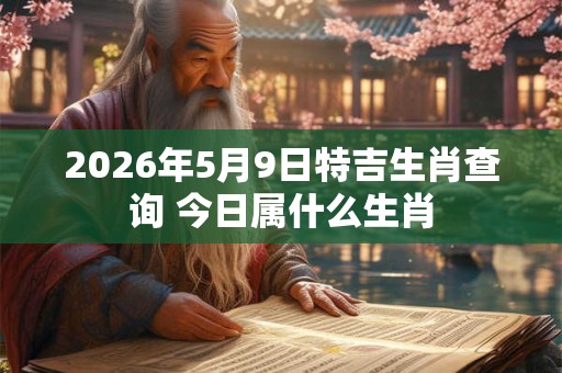 2026年5月9日特吉生肖查询 今日属什么生肖