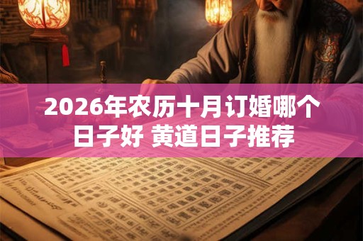 2026年农历十月订婚哪个日子好 黄道日子推荐