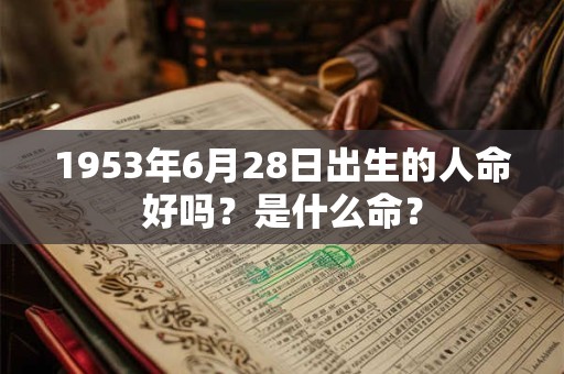 1953年6月28日出生的人命好吗？是什么命？