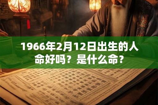 1966年2月12日出生的人命好吗?是什么命? 1966年2月12日出生的人命好吗?是什么命?