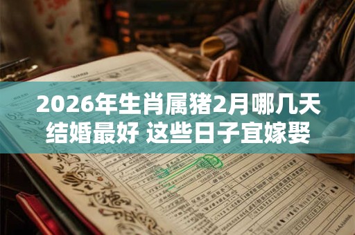 2026年生肖属猪2月哪几天结婚最好 这些日子宜嫁娶 2026年生肖属猪2月哪几天结婚最好 这些日子宜嫁娶