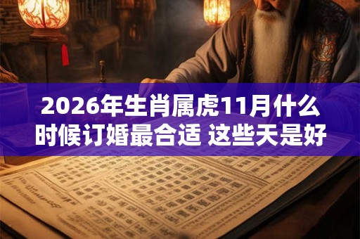 2026年生肖属虎11月什么时候订婚最合适 这些天是好日子 2026年生肖属虎11月什么时候订婚最合适 这些天是好日子