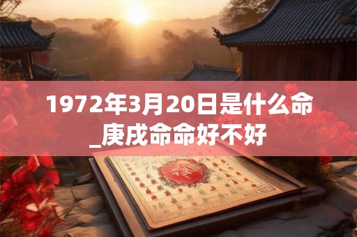 1972年3月20日是什么命_庚戌命命好不好 1972年3月20日是什么命_庚戌命命好不好