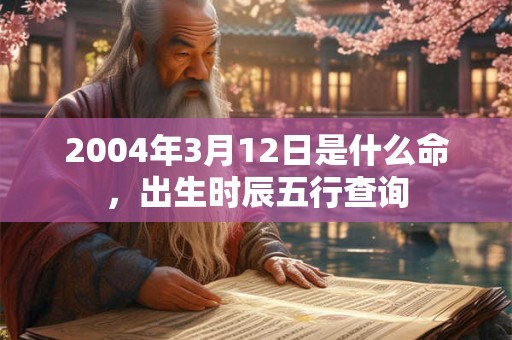 2004年3月12日是什么命,出生时辰五行查询 2004年3月12日是什么命,出生时辰五行查询