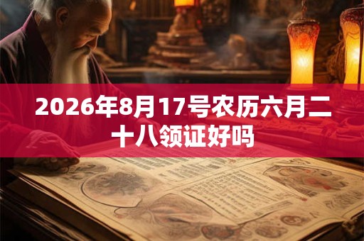 2026年8月17号农历六月二十八领证好吗
