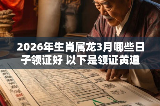 2026年生肖属龙3月哪些日子领证好 以下是领证黄道吉日