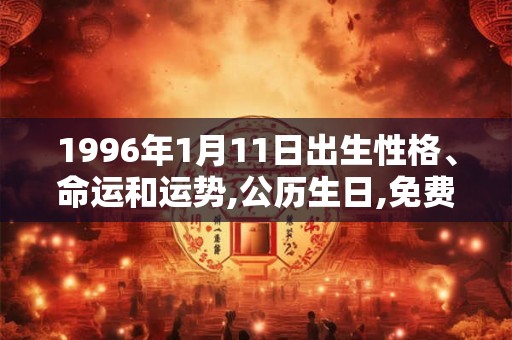 1996年1月11日出生性格、命运和运势,公历生日,免费算命