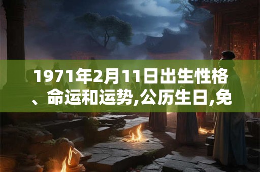 1971年2月11日出生性格、命运和运势,公历生日,免费算命 1971年2月11日出生性格、命运和运势,公历生日,免费算命