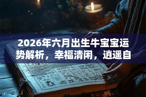 2026年六月出生牛宝宝运势解析,幸福清闲,逍遥自在 2026年六月出生牛宝宝运势解析,幸福清闲,逍遥自在