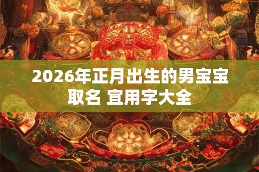 2026年正月出生的男宝宝取名 宜用字大全