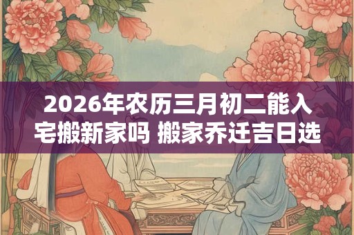 2026年农历三月初二能入宅搬新家吗 搬家乔迁吉日选择 2026年农历三月初二能入宅搬新家吗 搬家乔迁吉日选择