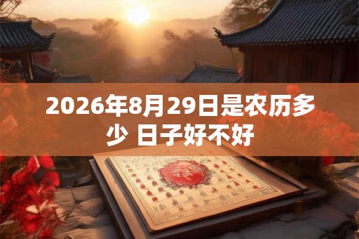 2026年8月29日是农历多少 日子好不好 2026年8月29日是农历多少 日子好不好