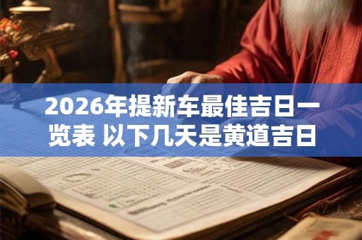 2026年提新车最佳吉日一览表 以下几天是黄道吉日 2026年提新车最佳吉日一览表 以下几天是黄道吉日