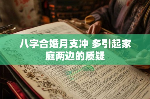 八字合婚月支冲 多引起家庭两边的质疑