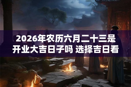 2026年农历六月二十三是开业大吉日子吗 选择吉日看八字