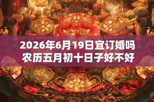 2026年6月19日宜订婚吗 农历五月初十日子好不好 2026年6月19日宜订婚吗 农历五月初十日子好不好