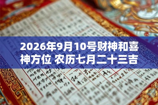2026年9月10号财神和喜神方位 农历七月二十三吉时查询