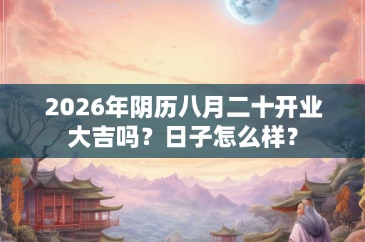 2026年阴历八月二十开业大吉吗?日子怎么样? 2026年阴历八月二十开业大吉吗?日子怎么样?