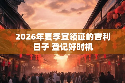 2026年夏季宜领证的吉利日子 登记好时机 2026年夏季宜领证的吉利日子 登记好时机