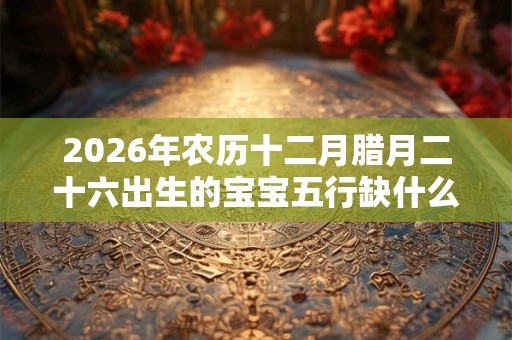 2026年农历十二月腊月二十六出生的宝宝五行缺什么 是什么命