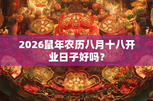 2026鼠年农历八月十八开业日子好吗？