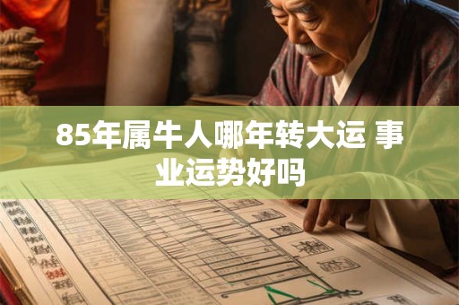 85年属牛人哪年转大运 事业运势好吗