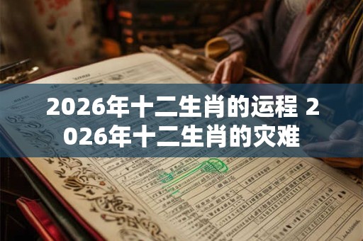 2026年十二生肖的运程 2026年十二生肖的灾难 2026年十二生肖的运程 2026年十二生肖的灾难