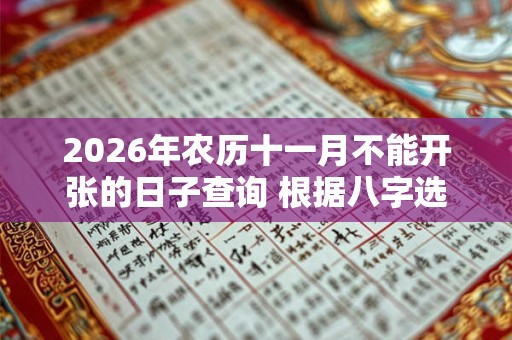 2026年农历十一月不能开张的日子查询 根据八字选日子