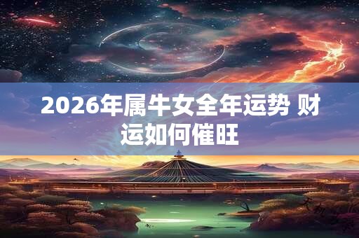 2026年属牛女全年运势 财运如何催旺 2026年属牛女全年运势 财运如何催旺