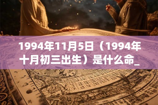 1994年11月5日（1994年十月初三出生）是什么命_命运如何