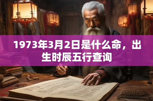 1973年3月2日是什么命,出生时辰五行查询 1973年3月2日是什么命,出生时辰五行查询