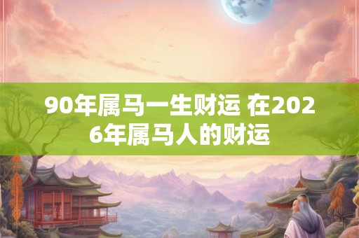 90年属马一生财运 在2026年属马人的财运