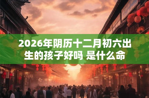 2026年阴历十二月初六出生的孩子好吗 是什么命 2026年阴历十二月初六出生的孩子好吗 是什么命