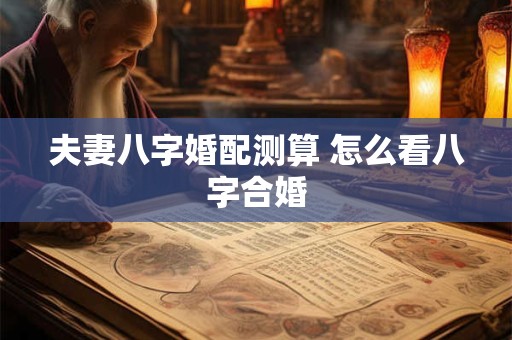 夫妻八字婚配测算 怎么看八字合婚 夫妻八字婚配测算 怎么看八字合婚